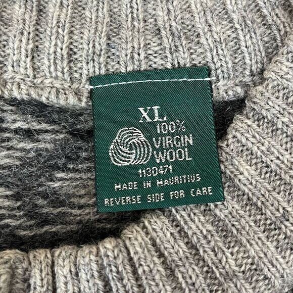 REI Vintage Wool Quarter Zip Ski Pattern Sweater | Size XL - Picture 3 of 6